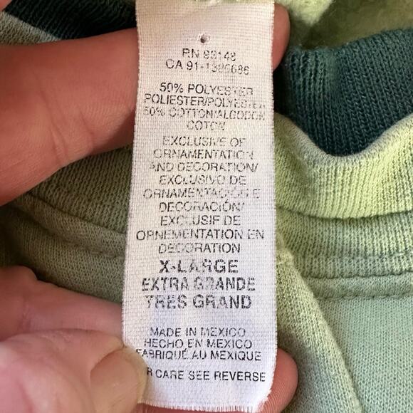 Vintage 80's Christmas Tree Sweatshirt Morning Sun Green XL - Picture 7 of 9